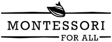 Montessori for All in print under a single leaf