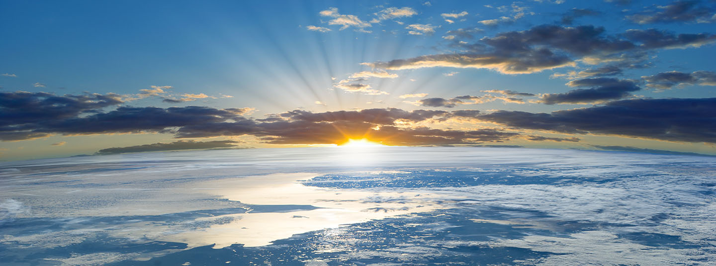 Sunrise over the ocean